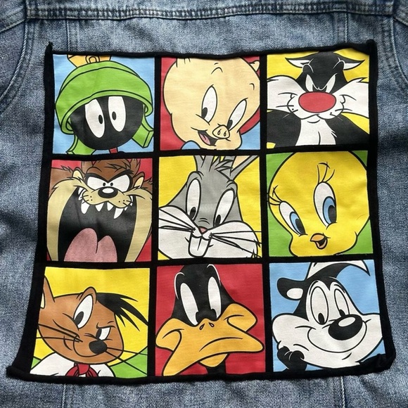 Looney Tunes denim jacket Sz M vintage fans fun vintage - Picture 4 of 4